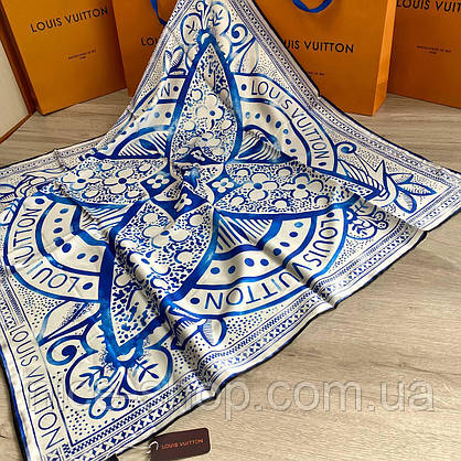 Хустка Louis Vuitton шовкова з ручною підшивкою, фото 3