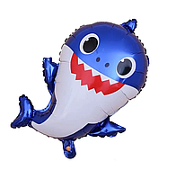 Фольгована кулька Велика фігура Baby Shark Акуленок синий