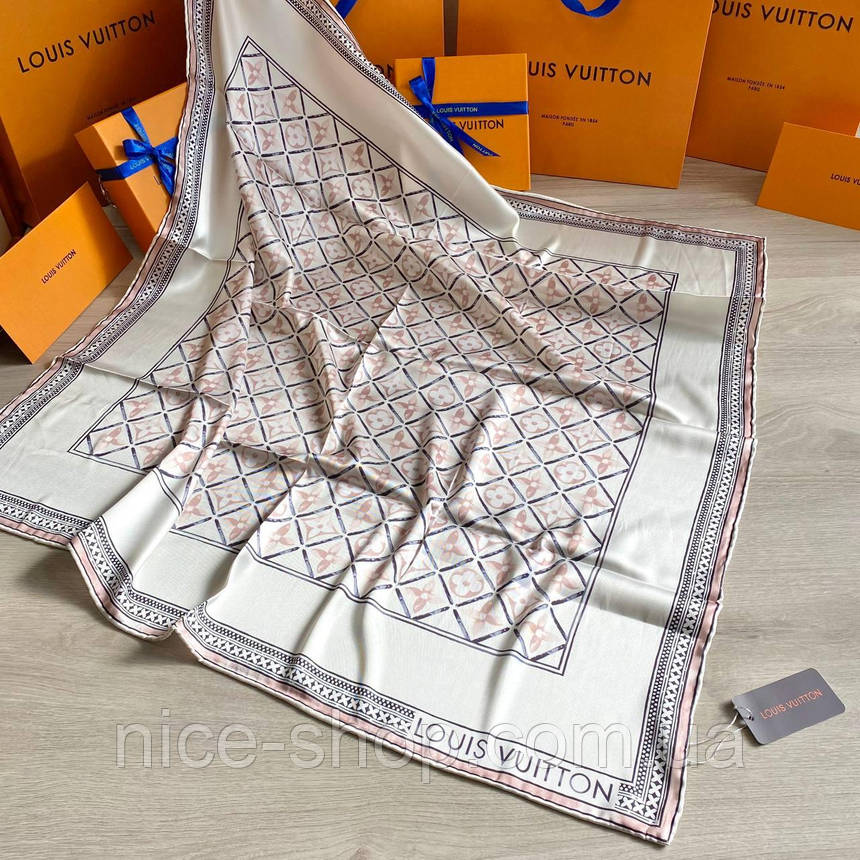 Хустка Louis Vuitton шовкова з ручною підшивкою, фото 1