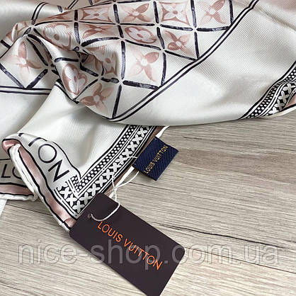 Хустка Louis Vuitton шовкова з ручною підшивкою, фото 4