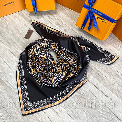 Хустка Louis Vuitton шовкова з ручною підшивкою, фото 4