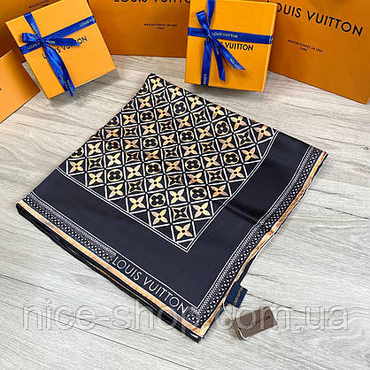 Хустка Louis Vuitton шовкова з ручною підшивкою, фото 6