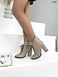 Жіночі ботильйони на шнурівці з гострим носком на високих підборах 9570/9573, фото 7