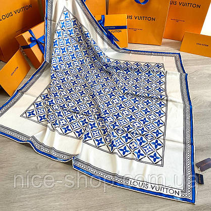 Хустка Louis Vuitton шовкова з ручною підшивкою, фото 4