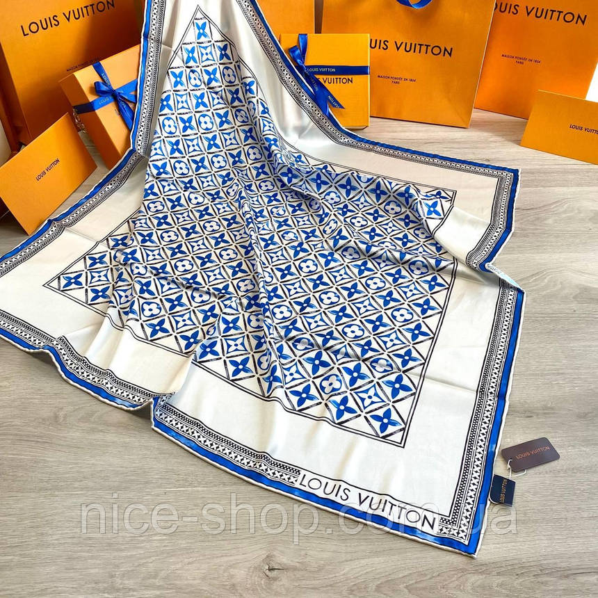 Хустка Louis Vuitton шовкова з ручною підшивкою, фото 1