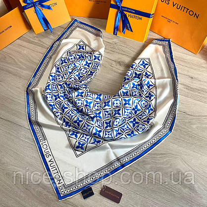 Хустка Louis Vuitton шовкова з ручною підшивкою, фото 3