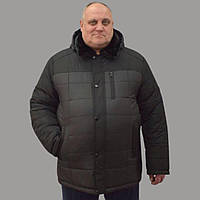 Мужская зимняя куртка больших размеров, размеры 62-68, ТМ VAVALON, арт. Б 377 black