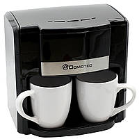 Капельная кофеварка Domotec MS 0708 / 613 с двумя фарфоровыми чашками в комплекте