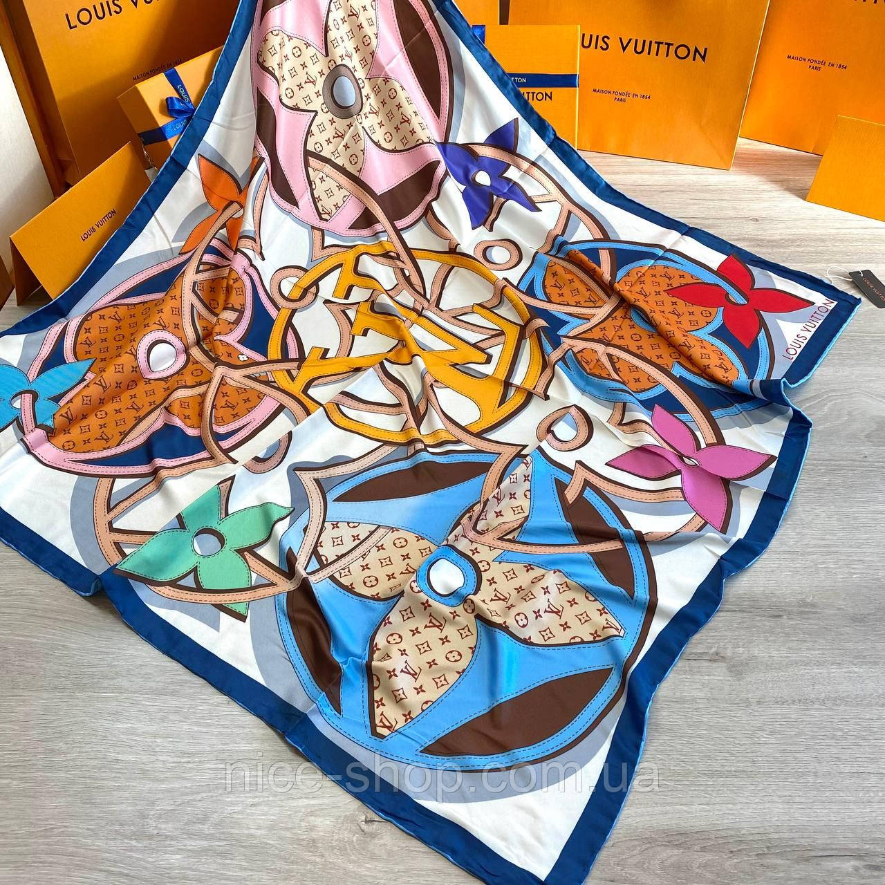 Хустка Louis Vuitton шовкова з ручною підшивкою