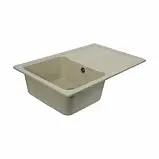 Кухонна мийка Platinum 7850 VERONA гранітна матова з кріпленням, 78x50 см, Айворі (000027552), фото 2