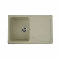 Кухонна мийка Platinum 7850 VERONA гранітна матова з кріпленням, 78x50 см, Айворі (000027552)