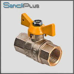 Кран кульовий для газу 1/2" ВВ SANDI PLUS (метелик)