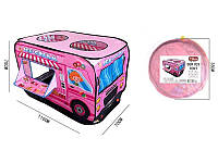 Детская палатка машина с мороженым 1222 Розовая, 110х70х70см