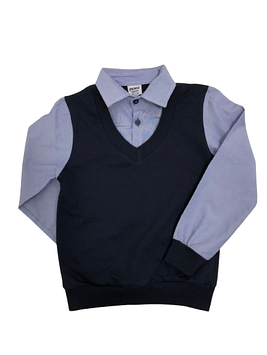 Сорочка для хлопця з імітацією желетки, зріст  116, 122 см.