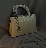 Модная женская сумка с брелоком, стильная женская сумочка экокожа