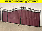 Ворота ковані з профнастилом і хвірткою Код: А-01229, фото 8