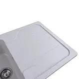 Кухонна мийка Platinum 7850 VERONA гранітна матова з кріпленням, 78x50 см, Топаз (000025160), фото 4