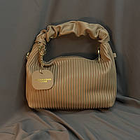 Качественная женская сумочка, сумка вечерняя бежевая