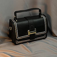 Женская стильная сумка, небольшая сумочка вечерняя черная