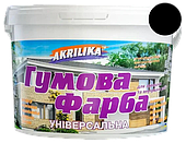 Фарба гумова для дахів і цоколів Akrilika чорна 11 кг