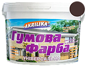 Фарба гумова для дахів і цоколів Akrilika коричнева 11 кг