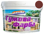 Фарба гумова для дахів і цоколів Akrilika червоно-коричнева 11 кг