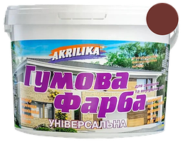 Фарба гумова для дахів і цоколів Akrilika червоно-коричнева 11 кг