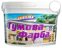 Краска резиновая для крыш и цоколей Akrilika белая 5,5 кг