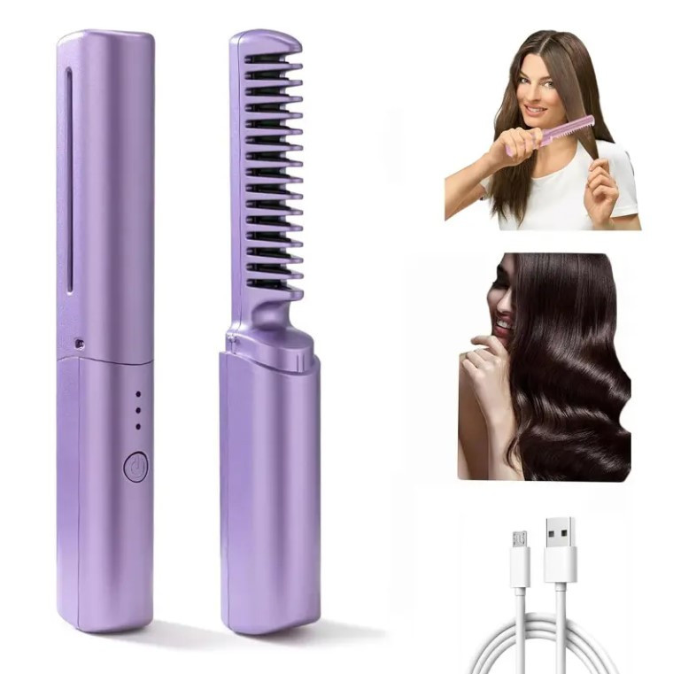 Бездротовий випрямляч для волосся 2 в 1 Hair Heater XL-683, фото 1