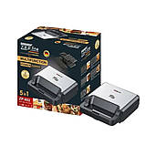 Вафельниця 5в1 Zepline 2200W ZP-802 Мультимейкер зі змінними панелями для сендвічів пончиків гриль горішниця, фото 9