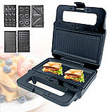 Вафельниця 5в1 Zepline 2200W ZP-802 Мультимейкер зі змінними панелями для сендвічів пончиків гриль горішниця, фото 10