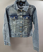 Стильна джинсова куртка pepperts для дівчинки 134 см, на 8-9 років