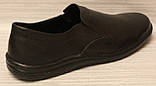 Чоловічі туфлі шкіряні чорні від виробника модель ВОЛ24-18, фото 4