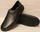 Чоловічі туфлі шкіряні чорні від виробника модель ВОЛ24-18, фото 7