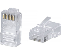 Конектор RJ 45 cat.5e UTP 8P8C Джек RJ 45 для обтиску витої пари Штекер RJ-45 для інтернет кабелю 50 штук