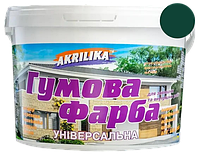 Краска резиновая для крыш и цоколей Akrilika зеленая 1,2 кг