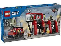 Конструктор LEGO City Пожарное депо с пожарной машиной 843 деталей (60414)