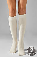 Шкарпетки жіночі Legs гольфи бавовняні KNEE HIGH (2пари) 36-40(р) beige/milk (108)