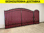 Ворота ковані з профнастилом і хвірткою Код: А-01249, фото 5