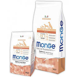 Monge (Монж) Natural Superpremium All Breeds Adult - Сухий корм з лососем і рисом для дорослих собак всіх порід 2.5 кг