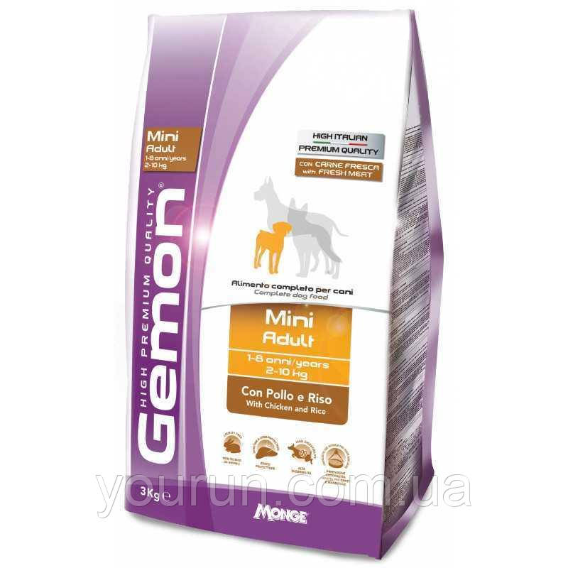 Gemon (Джемон) Mini Adult - Сухий корм з куркою та рисом для дорослих собак маленьких порід 20 кг