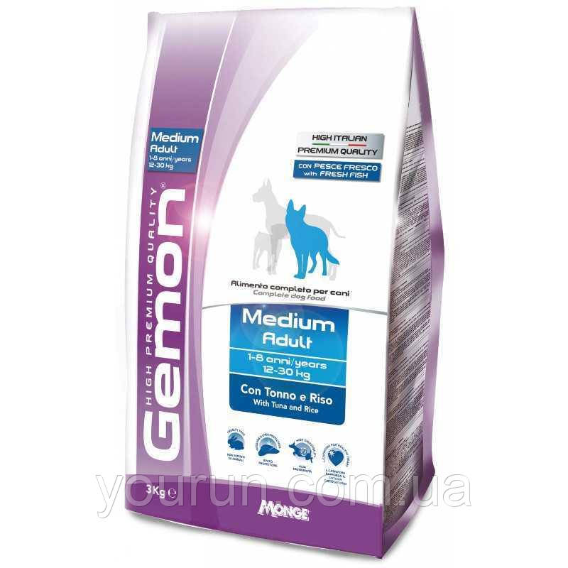 Gemon (Джемон) Medium Adult - Сухий корм для дорослих собак середніх порід з тунцем та рисом 3 кг