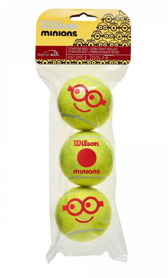 Тенісні м'ячі Wilson MINIONS STAGE 1 TBALL (Оригінал із гарантією), фото 1