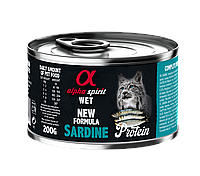 Влажный корм Alpha Spirit Sardine Protein с сардиной для взрослых котов 200 г (as311230)