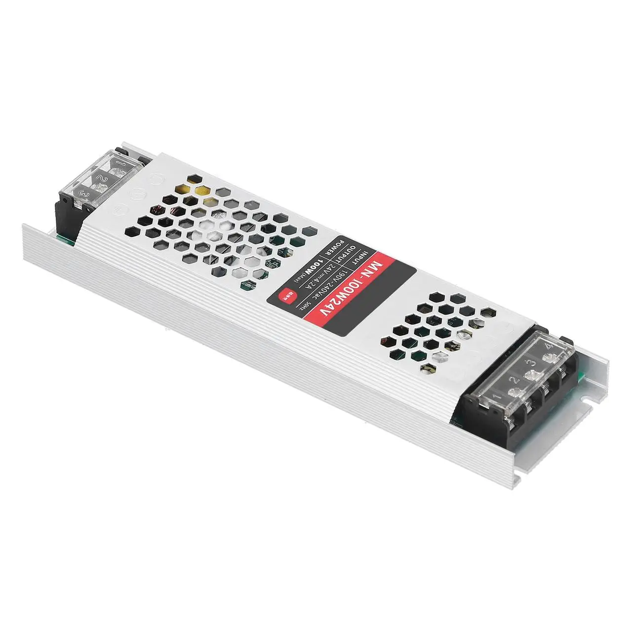 Блок живлення LEDTech 24v 4.2а 100Вт ультратонкий в алюмінієвому корпусі 188х22х55 мм