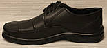Туфлі чоловічі чорні на шнурках шкіряні від виробника модель ВОЛ24-15, фото 3