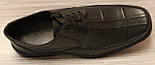 Туфлі чоловічі чорні на шнурках шкіряні від виробника модель ВОЛ24-15, фото 4