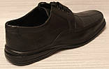 Туфлі чоловічі чорні на шнурках шкіряні від виробника модель ВОЛ24-15, фото 5