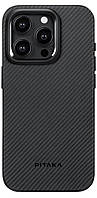 Чохол Pitaka MagEZ Case Pro 4 Twill 600D для iPhone 15 Pro Black/Grey (KI1501PPA)