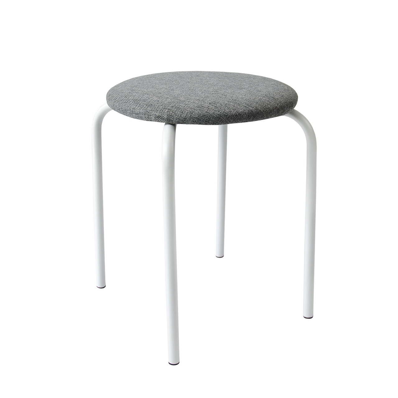 Табурет "Стандарт" з м'якою кришкою (Сірий/Білий каркас), фото 1